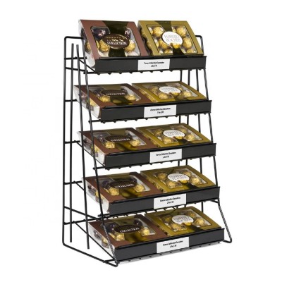 Standing Type Five Layers Retail Wire Counter Display Racks