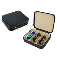 Custom PU Travel Box Sunglass Packaging Eyeglass Organizer Display Storage Case