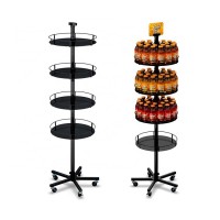 Custom Stand With Bearing Wheels For Beverage Heavy Duty Wheel Display Rack