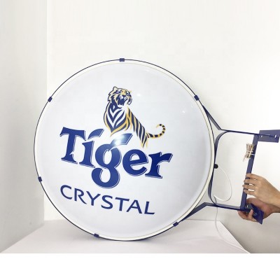 UV Resistant Waterproof Outdoor Advertising Double Side Round Aluminum Frame LED Light Box