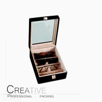 Custom Black Luxury Wooden 4 Sunglasses Display Box