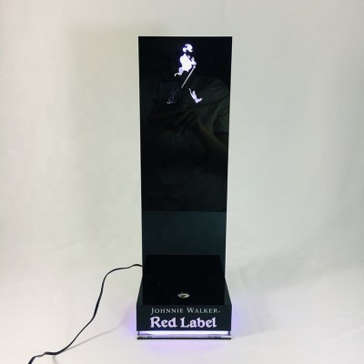 Illuminated Light Base Lucite Wine Display Stand Led Glorifier Customization