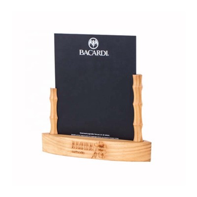 Top Grade Eco-friendly Wood Menu Display Stand Wood Sign Holder