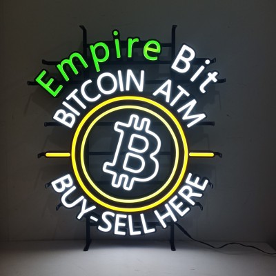 Wow Neon Light Wall Sign Art Logo Custom Top Signage Led Bitcoin Neon Display