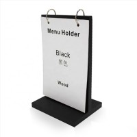 Fine Welding PVC Pocket Wood Bar Flip Menu Holder